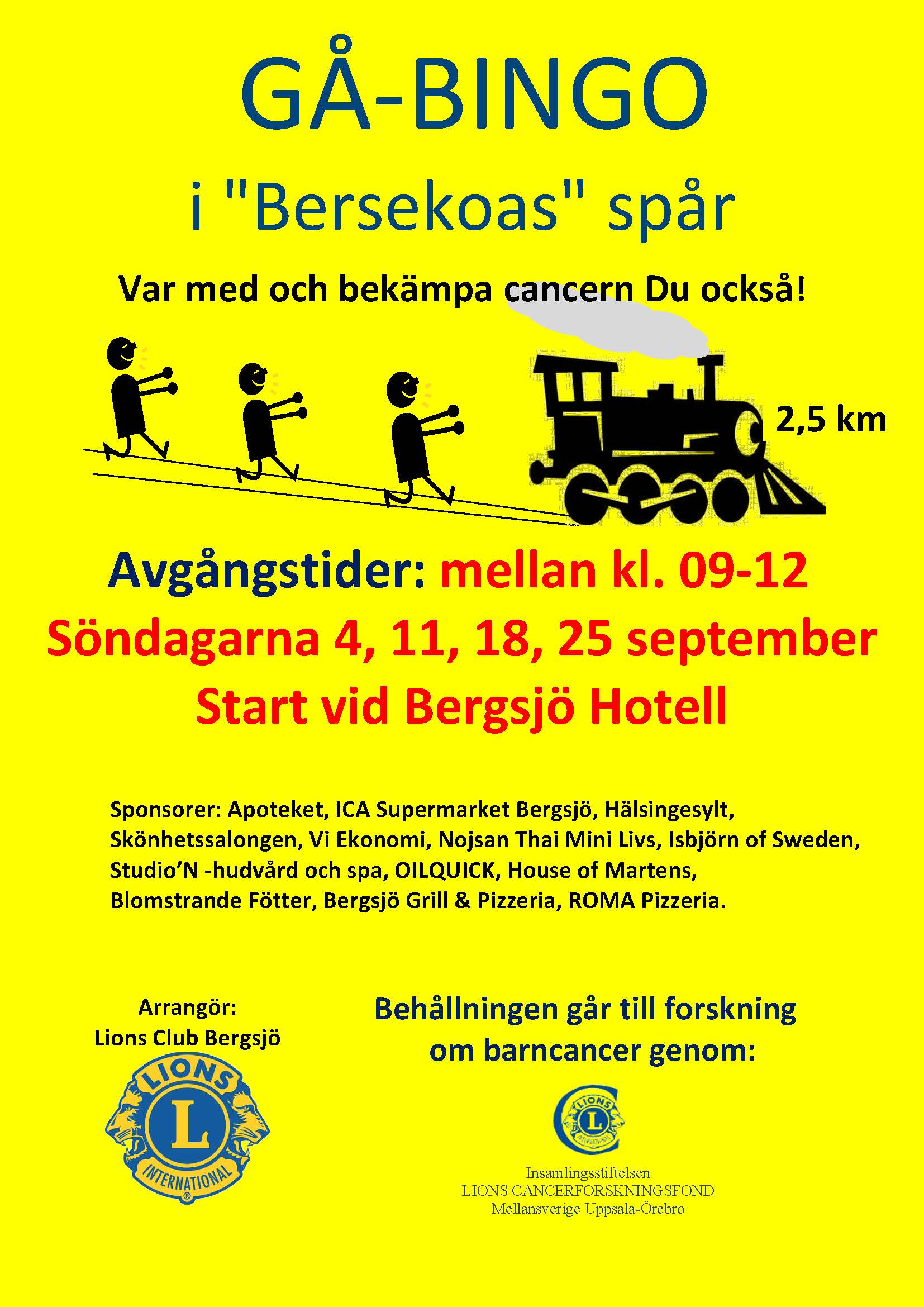 Gul GÅBINGO affisch 09 22 gul